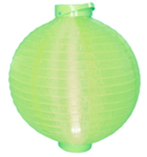 12inch Battery Powered LED Paper Lanterns 30cm Green - Pack of 1