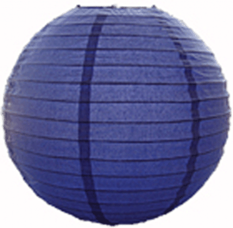 4Inch Chinese Paper Hanging Lanterns 10cm Blue - Pack of 1
