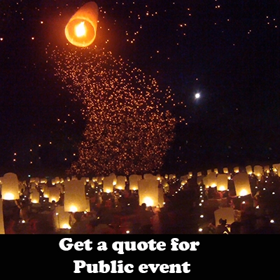 Quote for public sky lanterns event